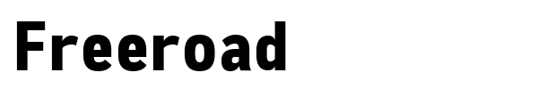 Freeroad font preview